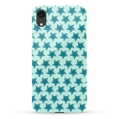 Teal Star Pattern Phone Case